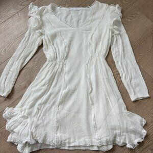 Olivia + James White Longsleeve Mini Dress